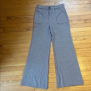 Free People Houndstooth Flare Dress Pants